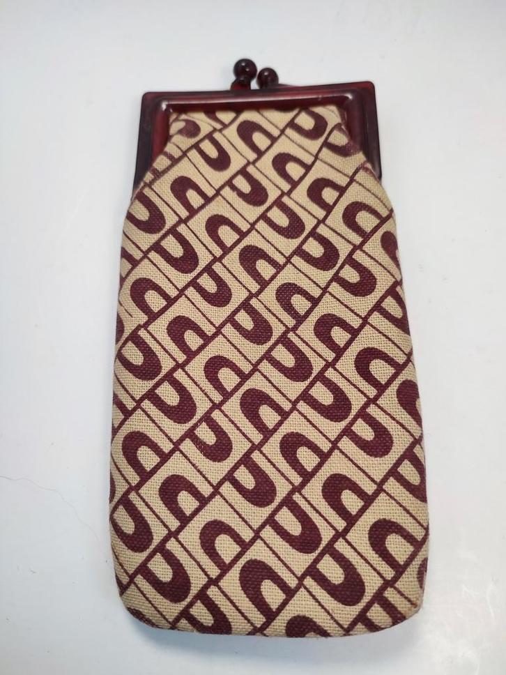 Vintage Brillen Etui met Knipsluiting, Sieraden, Tassen en Uiterlijk, Portemonnees, Gebruikt, Overige merken, Bruin, Met knipsluiting