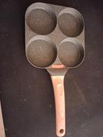 Pancake pan met 4 vakken voor op gas, Huis en Inrichting, Keuken | Potten en Pannen, Ophalen of Verzenden, Gebruikt, Koekenpan of Braadpan