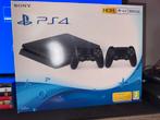 Playstation 4 slim,beeldscherm,headset,2 controllers, 2 spelers, Ophalen of Verzenden, Gebruikt, Vanaf 3 jaar