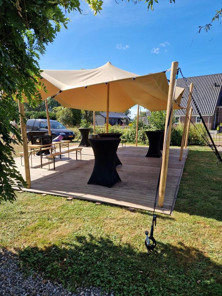 Stretchtent te huur, Hobby en Vrije tijd, Feestartikelen | Verhuur, Zo goed als nieuw, Overige, Ophalen of Verzenden