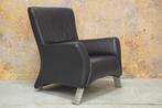 ZGAN! blauwe leren Rolf Benz 322 design fauteuil!, 75 tot 100 cm, Design, Leer, 75 tot 100 cm