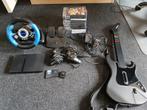 PS2 met Guitar Hero, Stuur & Spellen, Spelcomputers en Games, Ophalen, Gebruikt, Met 1 controller, Met games