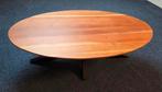 Mangohouten salontafel met zwarte metalen poot - MOET WEG!, Ophalen, 50 tot 100 cm, 100 tot 150 cm, Zo goed als nieuw