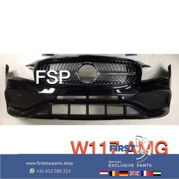 W117 CLA Facelift AMG Voorbumper 2013-2019 origineel zwart c beschikbaar voor biedingen
