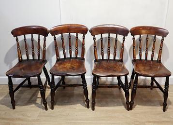 Set van 4 antieke Windsorstoelen  beschikbaar voor biedingen