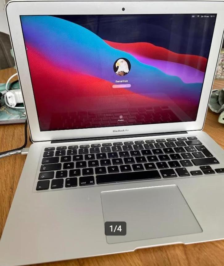 MacBook Air, Computers en Software, Apple Macbooks, Zo goed als nieuw, MacBook Air, 13 inch, Minder dan 2 Ghz, 256 GB, 4 GB, Azerty