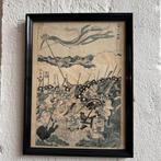 Antieke ukiyo-e Japanse houtsnede druk, Antiek en Kunst, Ophalen of Verzenden