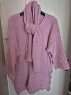 Zachte roze oversized trui + bijpassende sjaal!|tweede kansj, -, Verzenden, -, Roze