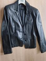 Zwarte leren dames blazer Claudia Sträter, Kleding | Dames, Zwart, Ophalen of Verzenden, Zo goed als nieuw, Maat 36 (S)