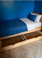 Steigerhout bed en bureau voor kinderen., Ophalen, Gebruikt, 90 cm, Eenpersoons