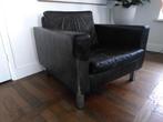 Gratis leren fauteuil jaren 60 (vintage), Ophalen, Gebruikt, Zwart, Leer