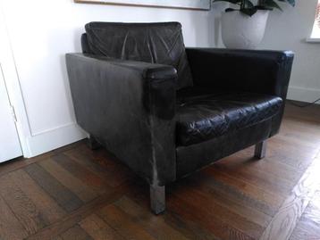 Gratis leren fauteuil jaren 60 (vintage) beschikbaar voor biedingen