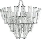 Leitmotiv XL wijnflessen kroonluchter/hanglamp, chroom/glas, Huis en Inrichting, Ophalen of Verzenden, Gebruikt, Glas, 50 tot 75 cm