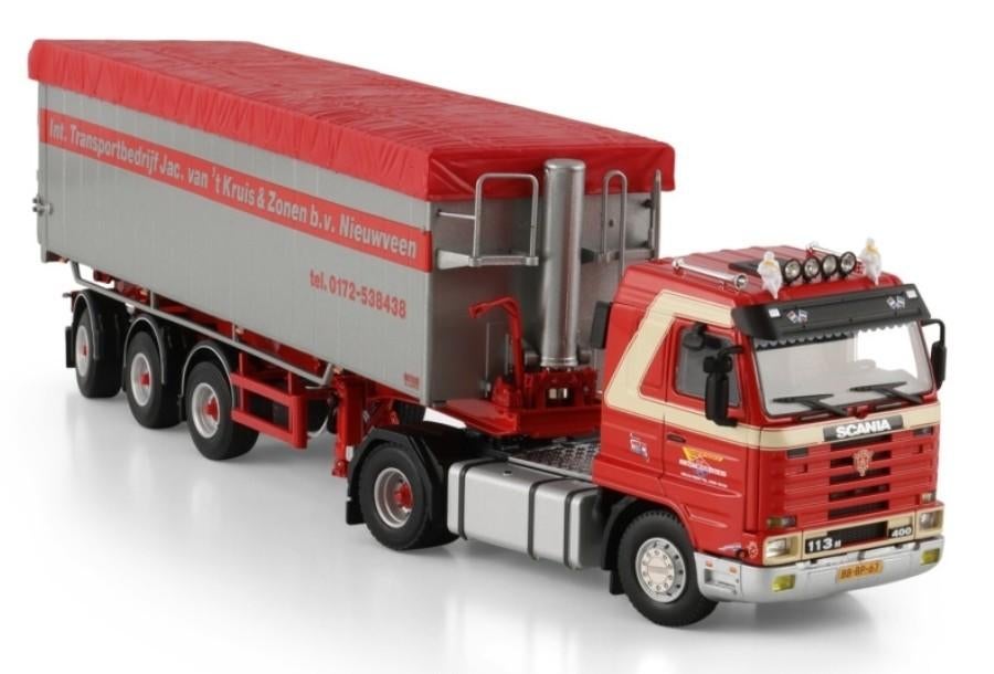 WSI SCANIA 113M + TIPPER TRAILER - VAN 'T KRUIS, Hobby en Vrije tijd, Modelauto's | 1:50, Nieuw, Bus of Vrachtwagen, Wsi, Ophalen of Verzenden