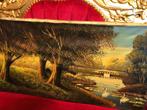 Oud schilderij klassiek landschap - de herfst van J. Hils, Ophalen of Verzenden