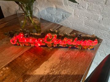 RETRO KERSRVERLICHTING MERRY CHRISTMAS beschikbaar voor biedingen