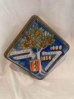 Cloisonne tegel jubileum Kon. Wilhelmina, Antiek en Kunst, Ophalen of Verzenden
