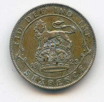 Groot-Brittannië 6 Pence 1923 Km815a.1 Smalle Rand beschikbaar voor biedingen