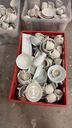 Partij horeca servies wit, Gebruikt, Overige typen, Ophalen of Verzenden, Effen