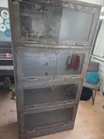 Vintage ijzeren klepkast, 170cm hoog, Ophalen, Minder dan 50 cm, Gebruikt, Met deur(en)