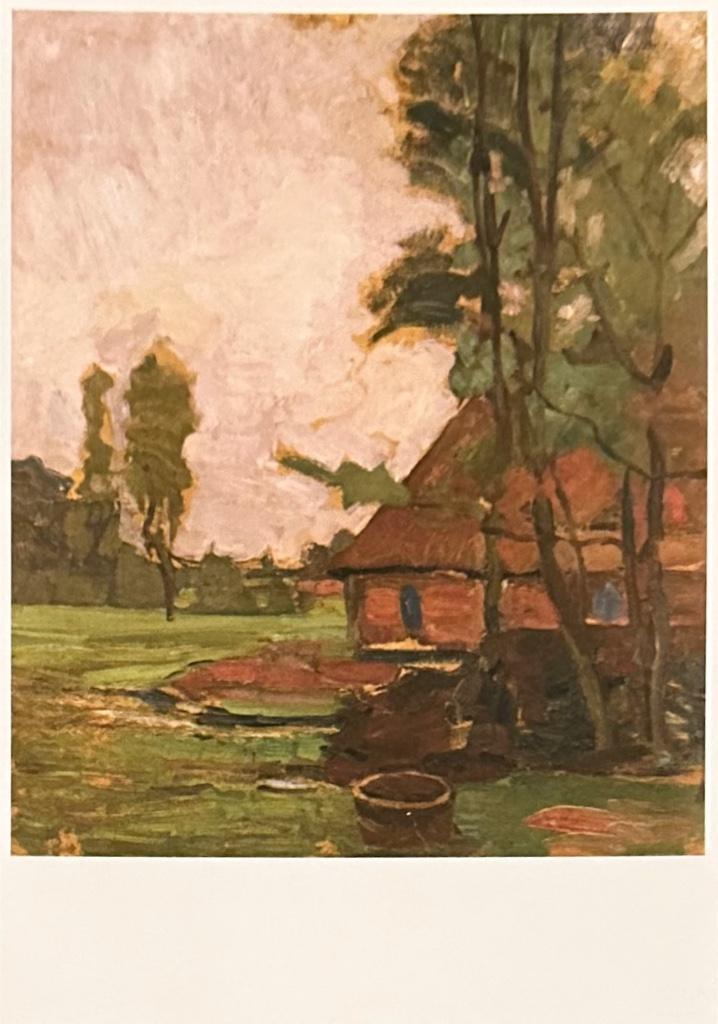 0568  PIET MONDRIAAN ~ boerenhuis en waterput , Verzamelen, Ansichtkaarten | Themakaarten, Ongelopen, 1980 tot heden, Overige thema's