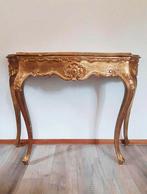 Prachtige antieke Franse bois doré tafel sidetable tafeltje., Huis en Inrichting, Ophalen, Gebruikt, 25 tot 50 cm, Rechthoekig