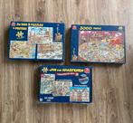 Jan van haasteren puzzels 3000 en 6x1000, Ophalen, Meer dan 1500 stukjes, Gebruikt