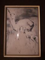 2 herten - H.van Meegeren, Antiek en Kunst, Kunst | Tekeningen en Foto's, Ophalen of Verzenden