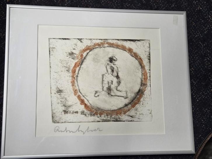 Anton Heijboer  "onschuld", ets, Antiek en Kunst, Kunst | Etsen en Gravures, Ophalen