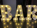 Lichtgevende letters BAR 22 cm hoog op batterij, Ophalen of Verzenden, Zo goed als nieuw