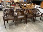 Stoel 4x WD-028, Ophalen, Gebruikt, Bruin, Vier