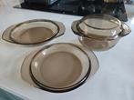 Arcopal Rookglas Ovenschalen Set, Huis en Inrichting, Keuken | Potten en Pannen, Ophalen, Gebruikt, Glas, Overige typen