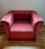 Velvet oud roze / bordeaux kinder fauteuil, Ophalen of Verzenden, Zo goed als nieuw