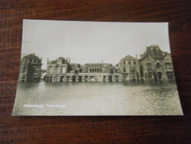 D28 -Middelburg - Tramsingel onder water - Mooie oude kaart, Verzamelen, Ansichtkaarten | Nederland, Zeeland, Voor 1920, Ophalen of Verzenden