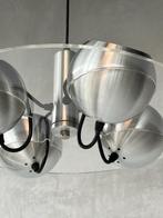 Jaren 70 hanglamp vintage bol lamp plexiglas design bollamp, Minder dan 50 cm, Metaal, Gebruikt, Vintage