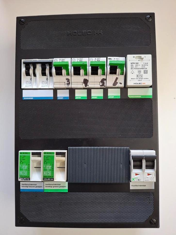 Holec Groepenkast oude model, Doe-het-zelf en Verbouw, Elektra en Kabels, Gebruikt, Overige typen, Ophalen