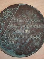 Koninklijke Begeer gedenkplaquette Beatrixboom- Brons, Ophalen of Verzenden