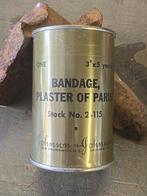 WWII US tin bandage plaster of paris, Verzamelen, Ophalen of Verzenden, Landmacht, Amerika, Embleem of Badge