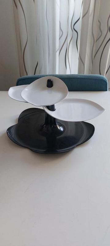 Zak designs serveerplateau serveerschaal zwar wit beschikbaar voor biedingen