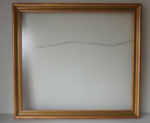 Schilderijlijst hout goud luxe met glazen plaat 64x57 groot, Huis en Inrichting, Woonaccessoires | Lijsten, 50 tot 75 cm, 50 tot 75 cm