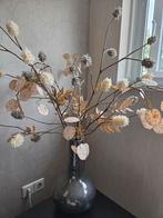 Prachtige nagenoeg nieuwe zijden bloemen met vaas, Huis en Inrichting, Woonaccessoires | Droogbloemen, Ophalen of Verzenden, Zo goed als nieuw