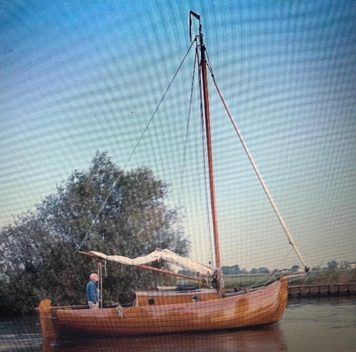 Staverse Jol, Watersport en Boten, Platbodems, Gebruikt, 6 tot 9 meter, Hout, Diesel, Ophalen