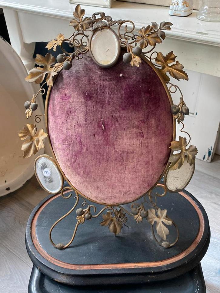 Antieke Bruidsstoel, Sieradenspiegel, Frans, Brocante, Antiek en Kunst, Curiosa en Brocante, Ophalen