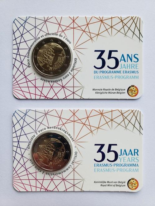 Coincard 2 euro België 2022 (NL + FR) - Erasmus Programma, Postzegels en Munten, Munten | Europa | Euromunten, 2 euro, België