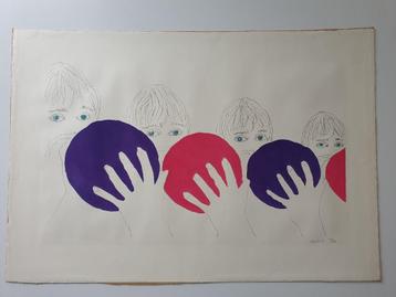 Aat Zekveld – originele zeefdruk 1969 beschikbaar voor biedingen