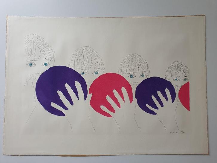 Aat Zekveld – originele zeefdruk 1969, Antiek en Kunst, Kunst | Litho's en Zeefdrukken, Ophalen