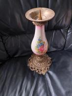 Vintage Kandelaar met Bloemen, Ophalen of Verzenden, Keramiek of Aardewerk