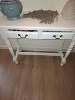 Witte Sidetable met 2 Lades, Ophalen, Overige materialen, Gebruikt, 50 tot 100 cm