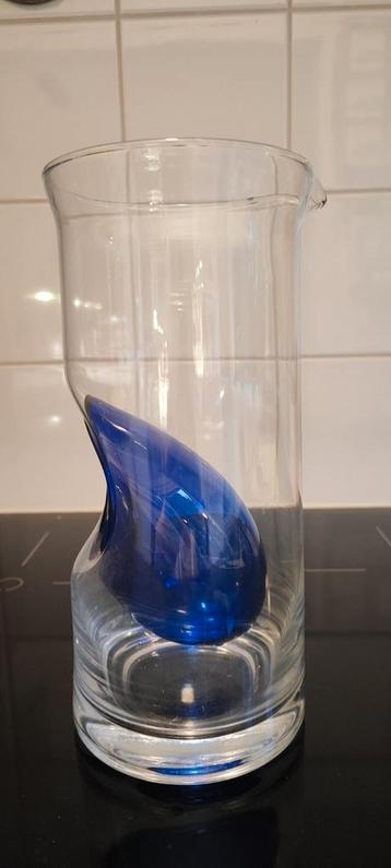 Toyo Sasaki blauwe druppel cilindervormige kan, 24x14,5 cm beschikbaar voor biedingen