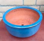 Felblauwe bloempot, Tuin en Terras, Bloempotten, Tuin, Rond, Ophalen of Verzenden, Zo goed als nieuw